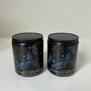 Bath & Body Works Moonlit Graveyard Candle 7 oz Single Wick Candle Lot Of 2
